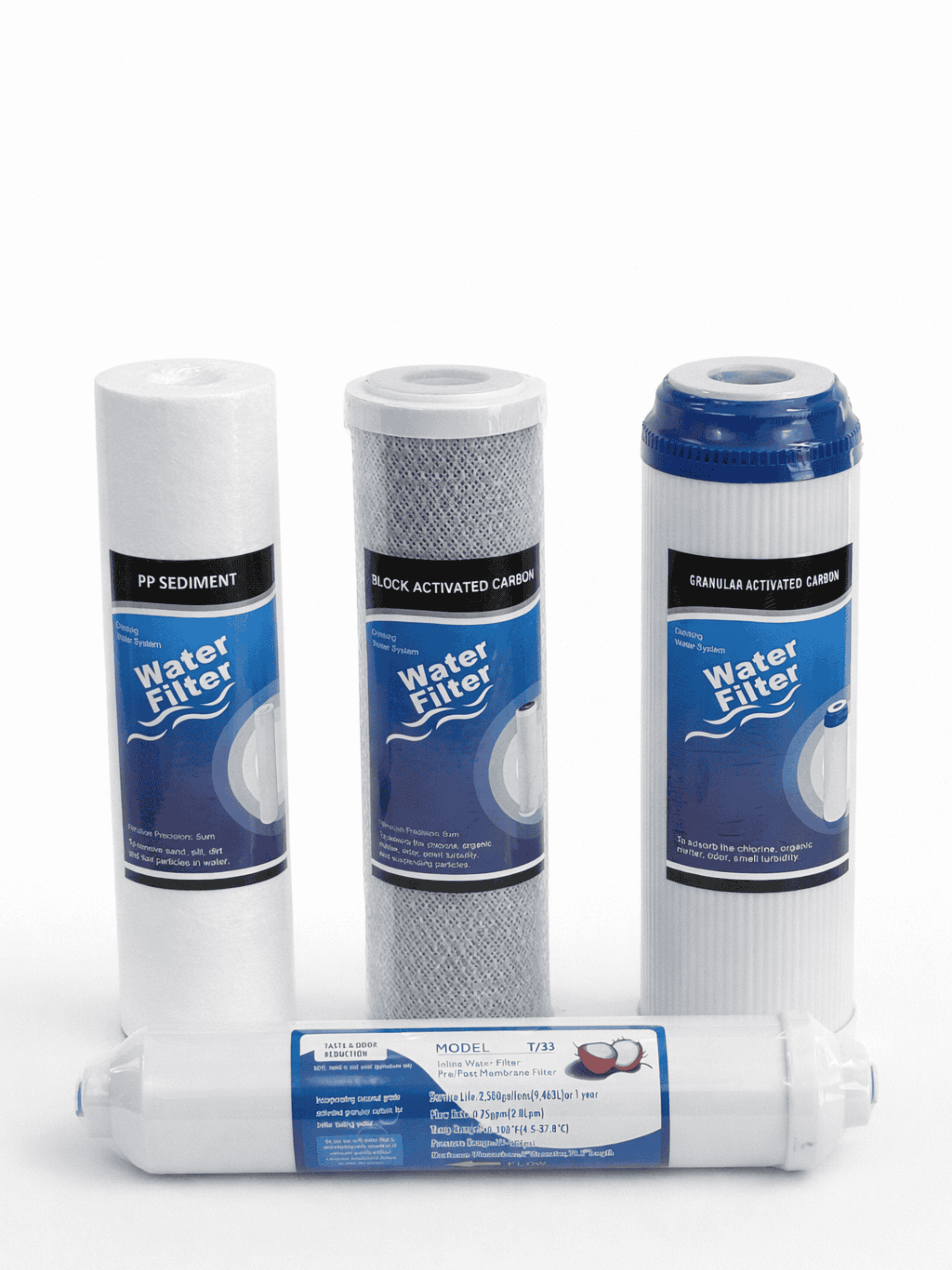 6 Month 2.5"x10" Replacement Filters for Reverse Osmosis System
